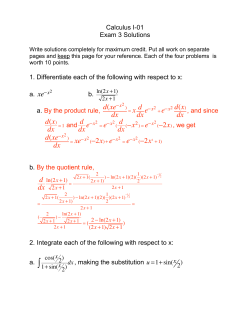 d(xe dx dx e dx d(x) dx d dx e d dx (&minus;x2 d(xe dx (&minus;2x)+ e (&minus;2x2 +1) d dx