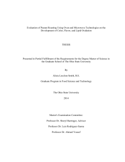 Evaluation of Peanut Roasting Using Oven and Microwave