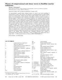 Theory of compressional and shear waves in fluidlike marine