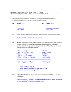 Inorganic Chemistry 411/511