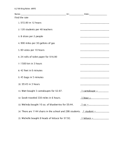 6.2 Writing Rates 6RP2 Name