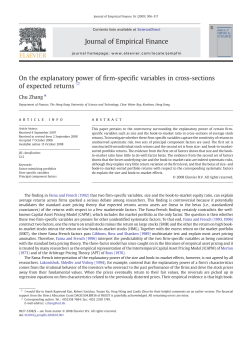 On the explanatory power of firm-specific variables in cross