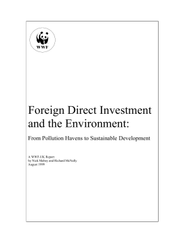 Foreign Direct Investment and the Environment