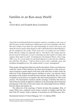 Families in an Run-away World