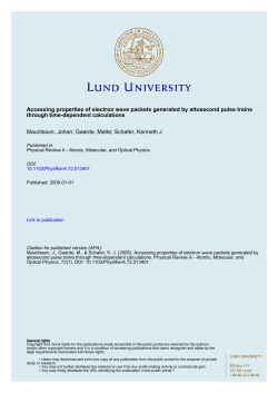 Accessing properties of electron wave packets generated by