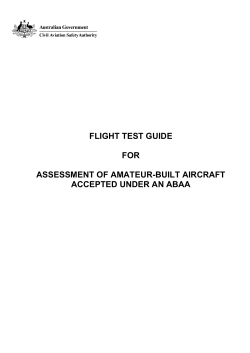 flight test guide - Civil Aviation Safety Authority