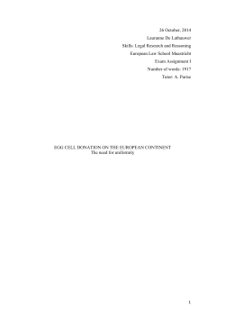 Egg cell donation paper - Zonta