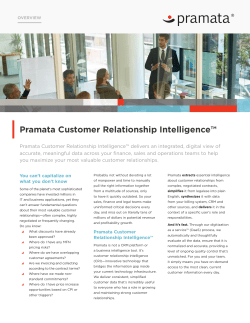 Pramata Customer Relationship Intelligence&trade;