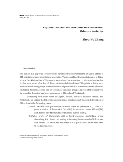 Equidistribution of CM-points on quaternion