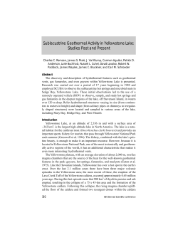 Sublacustrine Geothermal Activity in Yellowstone Lake