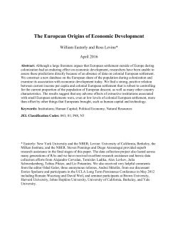 The European Origins of Economic Development