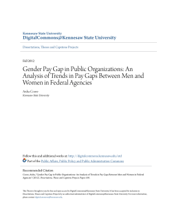 Gender Pay Gap in Public Organizations
