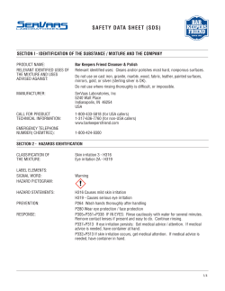 safety data sheet (sds)