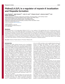 PtdIns(3,4,5)P3 is a regulator of myosin-X