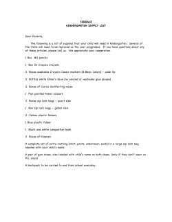 supply list - Terrace Elementary School