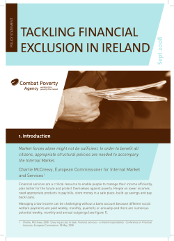 Financial Exclusion - Combat Poverty Agency