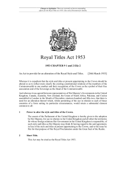 Royal Titles Act 1953