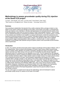 Methodology to assess groundwater quality during