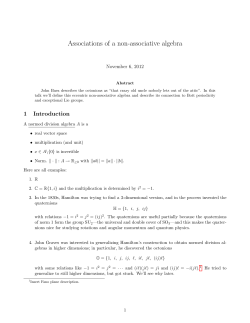 Associations of a non-associative algebra