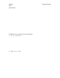Identify the conic section given by each equation.