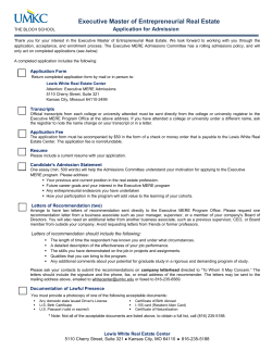 Application - Henry W. Bloch School of Management