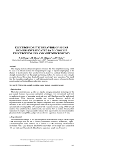 Electrophoretic Behavior of Sugar Isomers Investigated by Microchip