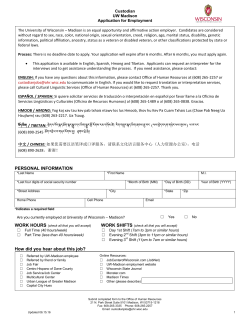 ENGLISH - Jobs at UW - University of Wisconsin&ndash;Madison