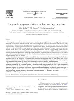 Large-scale temperature inferences from tree rings: a review