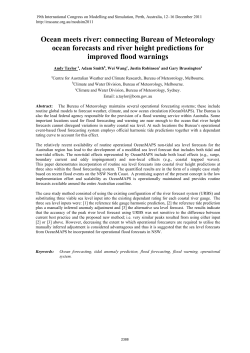 Ocean meets river: connecting Bureau of Meteorology