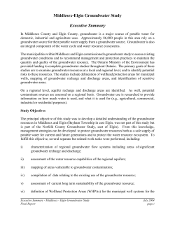 Executive Summary - Upper Thames River Conservation Authority