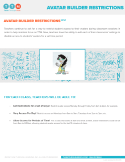 avatar builder restrictions