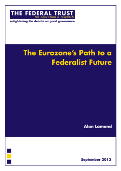 The Eurozone`s Path to a Federalist Future