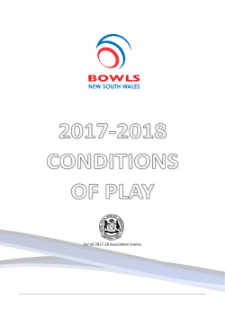 2017-18 Conditions of Play