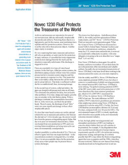 Novec 1230 Fluid Protects the Treasures of the World