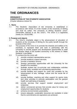 Ordinance 1 - Constitution of the Students