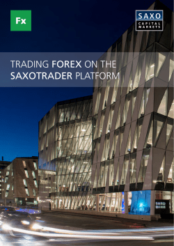 trading forex on the saxotrader platform