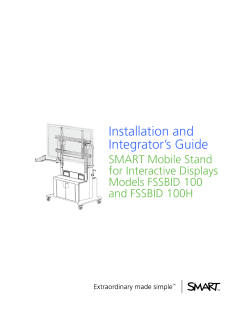 SMART Mobile Stand for Interactive Displays Installation and