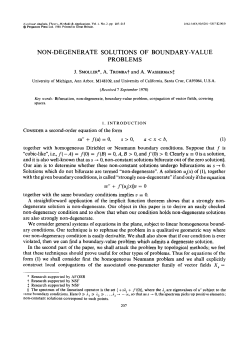 non-degenerate solutions of boundary-value problems