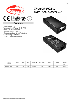 TRG60A-POE-L Datasheet