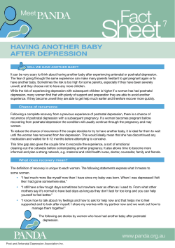 having another baby after depression