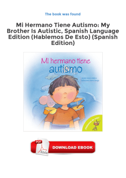Free Kindle Mi Hermano Tiene Autismo: My Brother Is Autistic