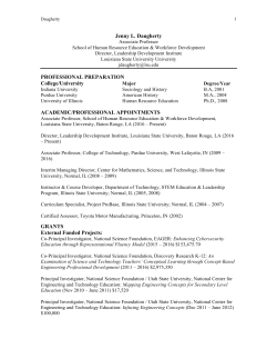 Jenny L. Daugherty PROFESSIONAL PREPARATION College
