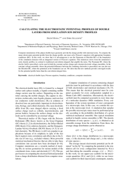 CALCULATING THE ELECTROSTATIC POTENTIAL PROFILES OF