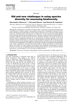 Old and new challenges in using species diversity for assessing