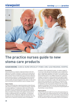 The practice nurses guide to new stoma care products