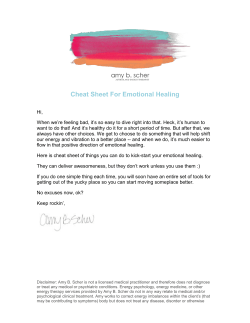 Cheat Sheet For Emotional Healing