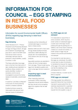 Egg stamping information for councils