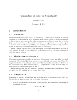 Propagation of Error or Uncertainty - math.jacobs