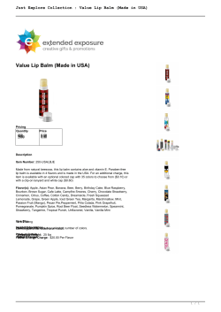 Just Explore Collection : Value Lip Balm (Made in USA)