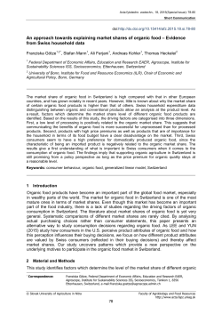 An approach towards explaining market shares of organic food